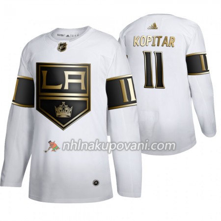 Los Angeles Kings Dresy Anze Kopitar 11 Adidas 2019-2020 Golden Edition Bílá Authentic - Pánské